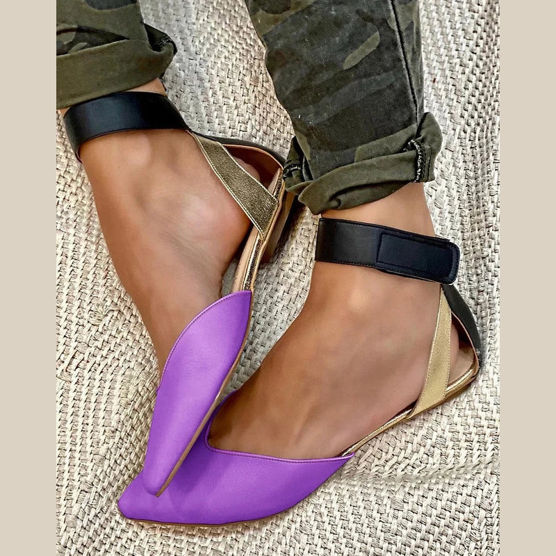 ELENA | Eleganti ballerine a punta con cinturino alla caviglia per uno stile raffinato