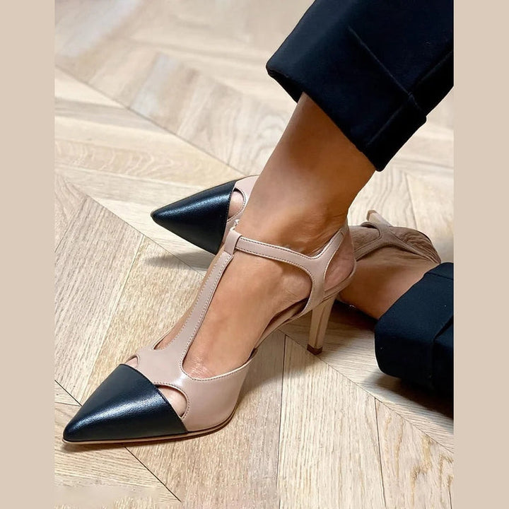 CAMILLA | DÉCOLLETÉ BICOLOR CON CINTURINO