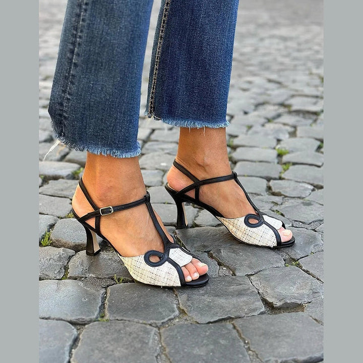 FLAVIA | SANDALI TACCO MEDIO STILE RETRÒ