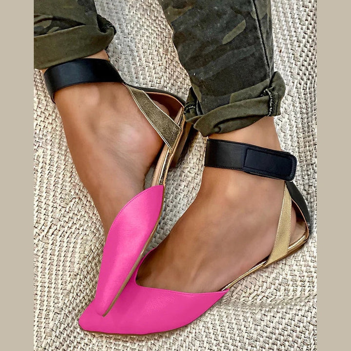 ELENA | Eleganti ballerine a punta con cinturino alla caviglia per uno stile raffinato