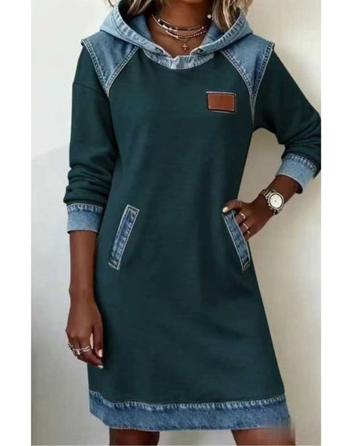 NIVOLA | Vestito in denim con cappuccio