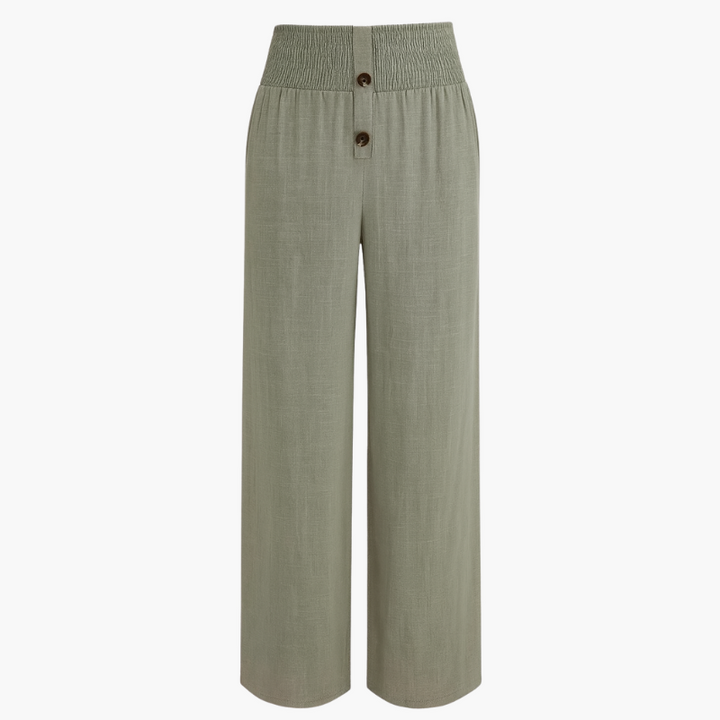 Riana™ - Pantaloni Relaxed a Vita Alta
