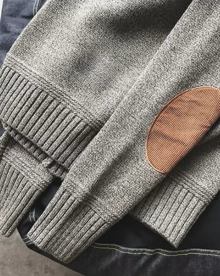 Henry | Maglione in Lana con Toppe sui Gomiti