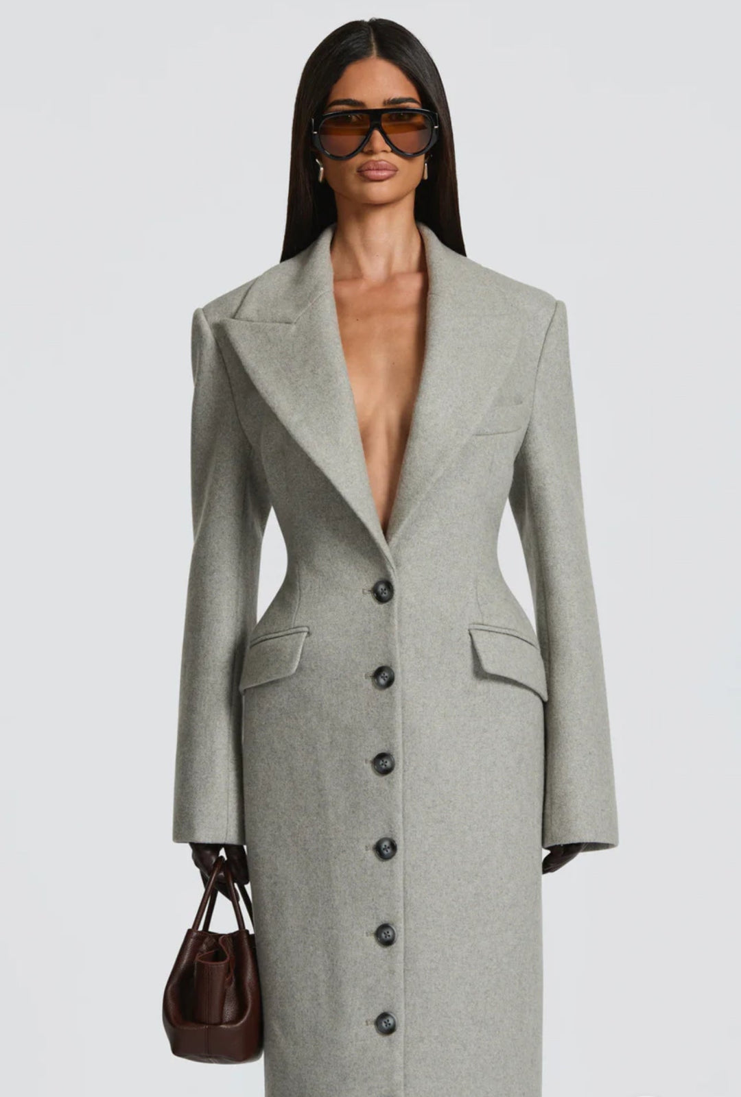 Cappotto ANGELICA lungo grigio