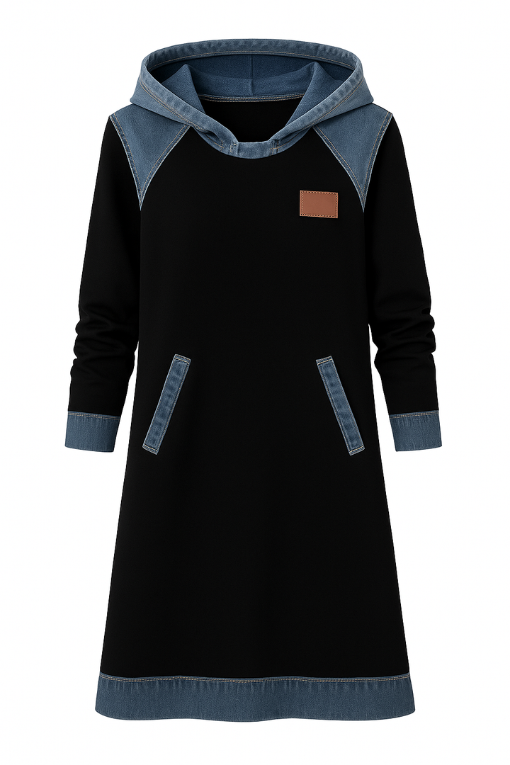 NIVOLA | Vestito in denim con cappuccio