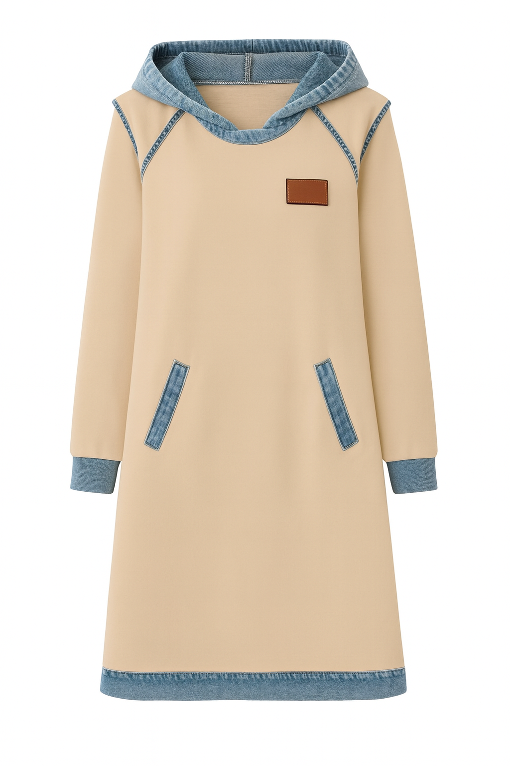 NIVOLA | Vestito in denim con cappuccio