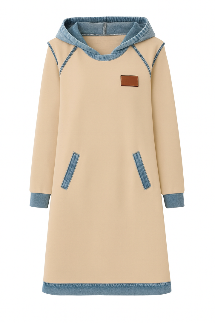 NIVOLA | Vestito in denim con cappuccio