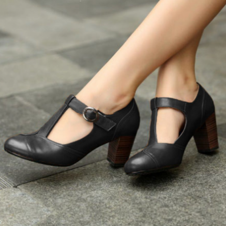 RACHELE | Elegante décolleté a fascia T con tacco basso per un look raffinato