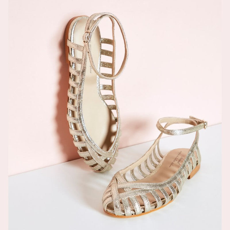 GIADA| Elegante ballerina intrecciata con cinturino per uno stile sofisticato