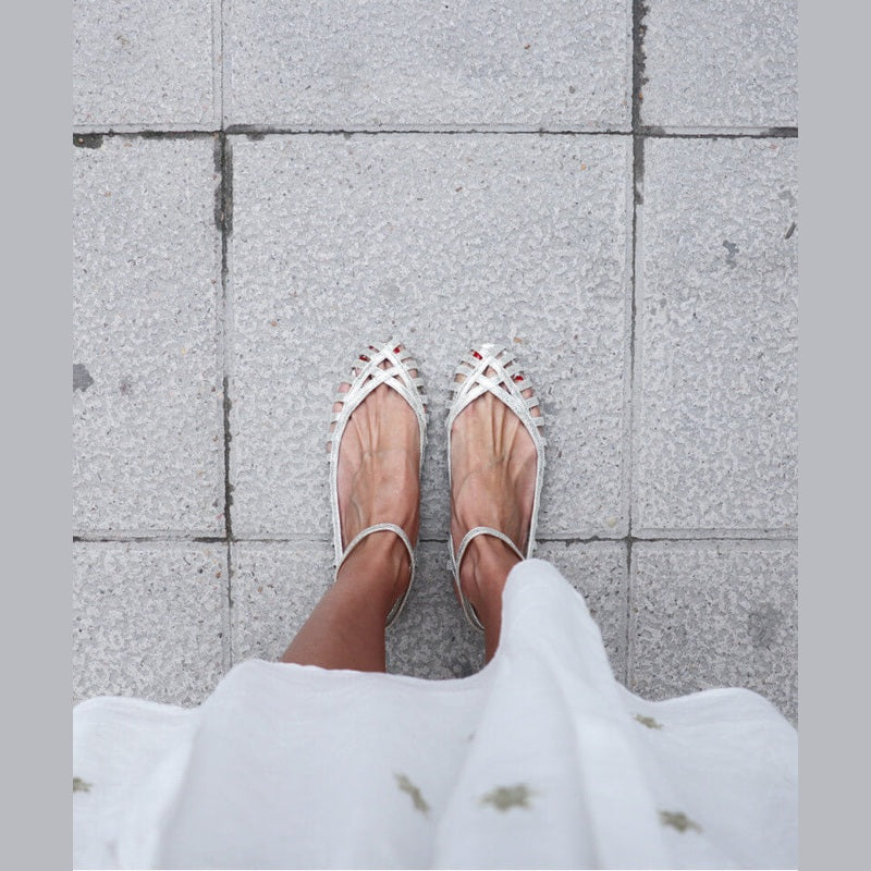 GIADA| Elegante ballerina intrecciata con cinturino per uno stile sofisticato