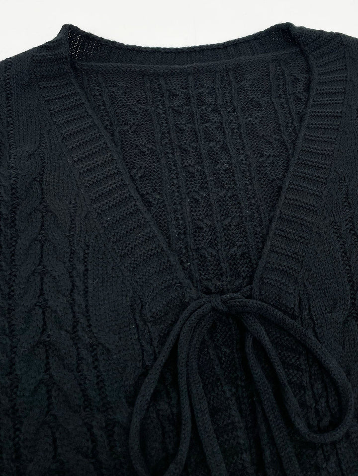 Cardigan corto con nodo