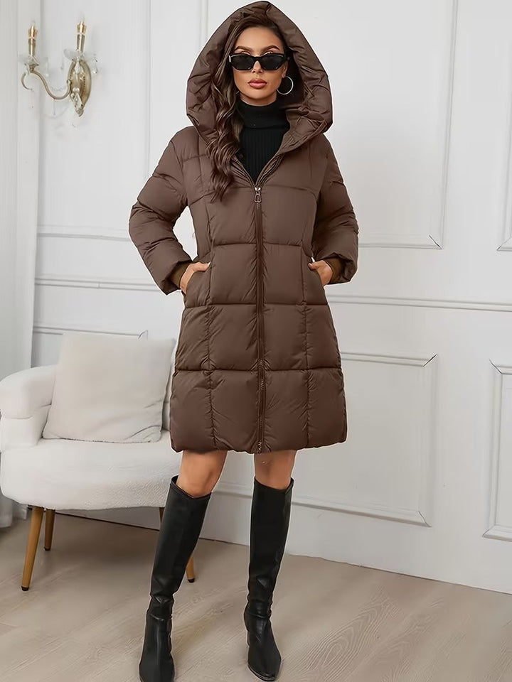 CAMILLA | Elegante cappotto invernale leggero con cappuccio
